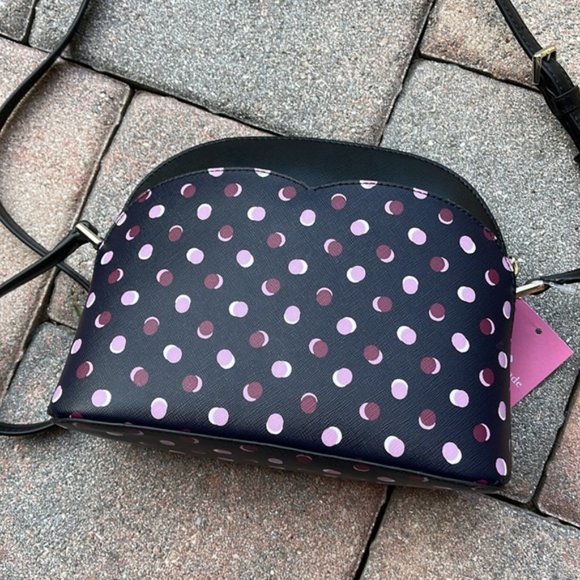 Kate Spade Payton Dome Crossbody with Fiesta Dot Black Multi - Picture 5 of 16